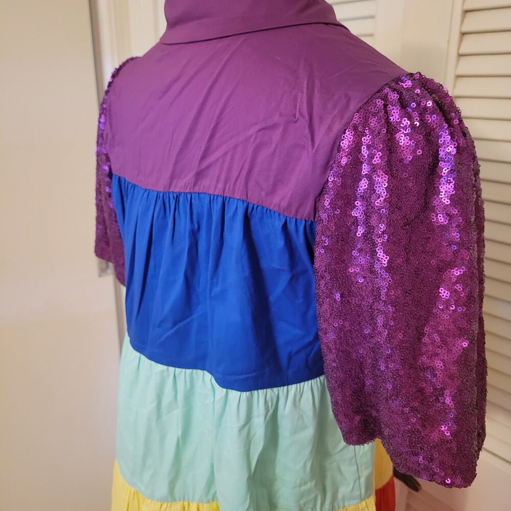 Blue B Collection Multicolor Rainbow Baby Doll T-Shirt Dress Small - Picture 5 of 7